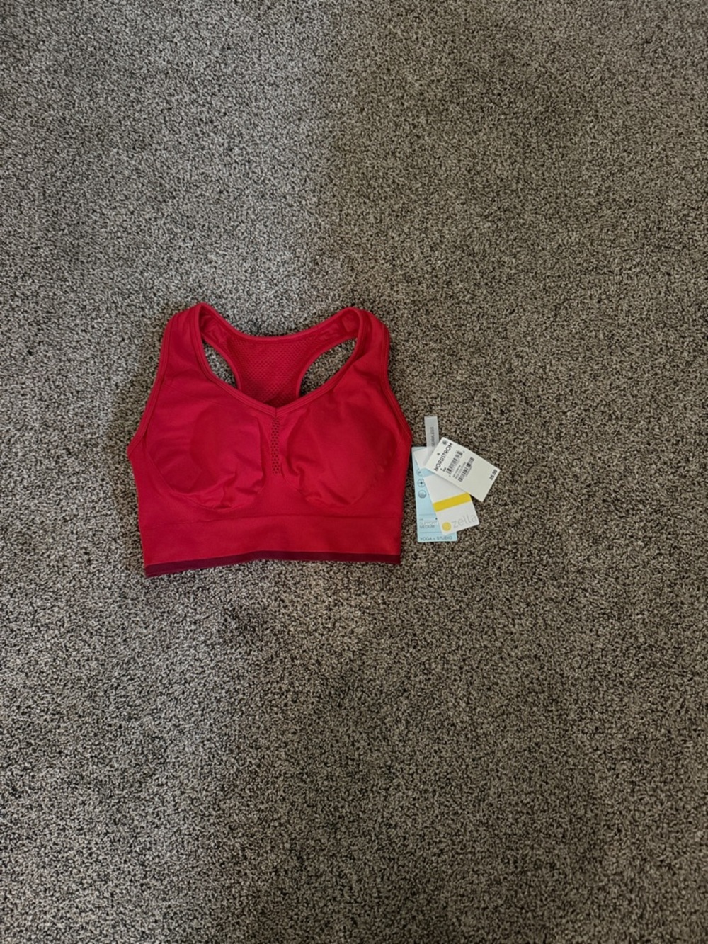 Zella Red Racerback Medium-Support Sports Bra